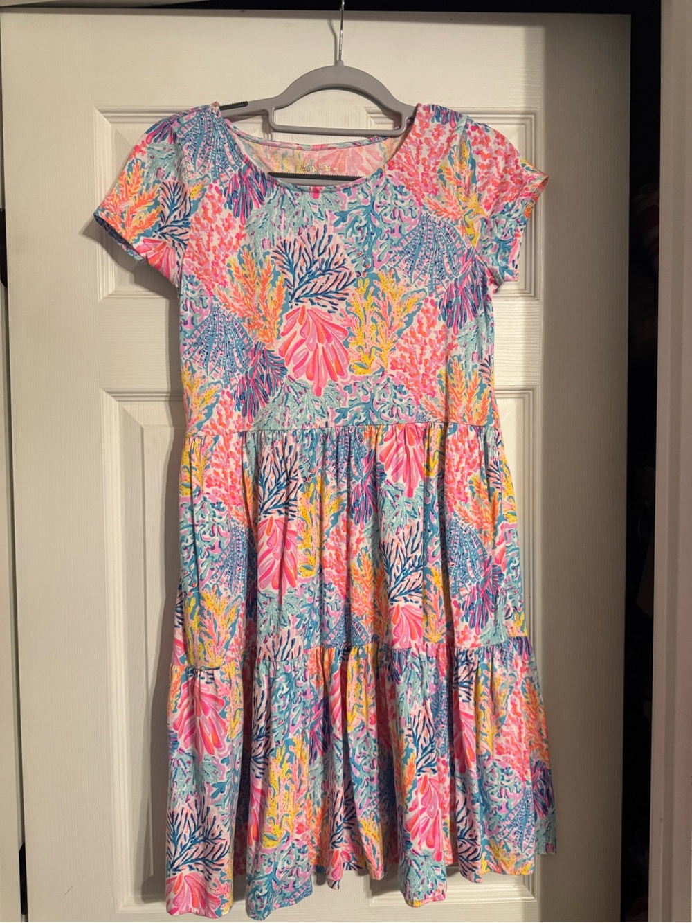 Lilly Pulitzer Multicolor Pink Floral Tiered Midi Dress